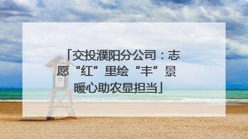 交投濮阳分公司：志愿“红”里绘“丰”景 暖心助农显担当