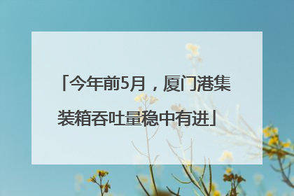 今年前5月，厦门港集装箱吞吐量稳中有进