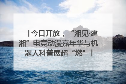 今日开放，“湘见·建湘”电竞动漫嘉年华与机器人科普展超“燃”