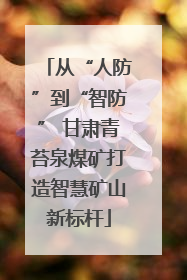 从“人防”到“智防” 甘肃青苔泉煤矿打造智慧矿山新标杆