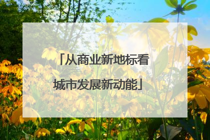从商业新地标看城市发展新动能