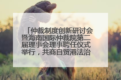 仲裁制度创新研讨会暨海南国际仲裁院第二届理事会理事聘任仪式举行，共商自贸港法治建设新路径