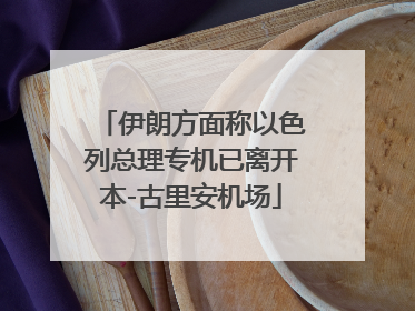 伊朗方面称以色列总理专机已离开本-古里安机场