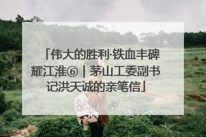 伟大的胜利·铁血丰碑耀江淮⑥｜茅山工委副书记洪天诚的亲笔信