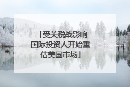 受关税战影响 国际投资人开始重估美国市场