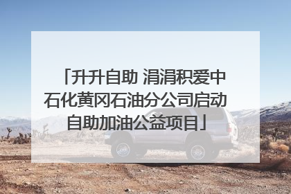 升升自助 涓涓积爱中石化黄冈石油分公司启动自助加油公益项目