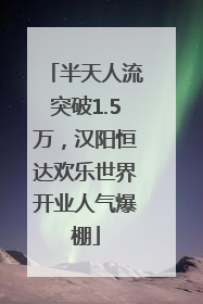 半天人流突破1.5万，汉阳恒达欢乐世界开业人气爆棚
