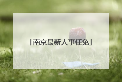 南京最新人事任免