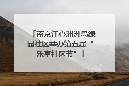 南京江心洲洲岛绿园社区举办第五届“乐享社区节”