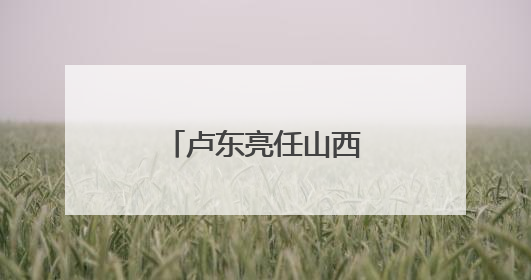 卢东亮任山西省委副书记