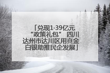 兑现1·39亿元“政策礼包” 四川达州市达川区用真金白银助推民企发展