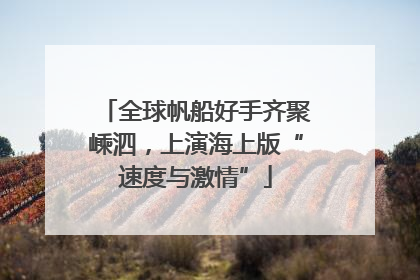 全球帆船好手齐聚嵊泗，上演海上版“速度与激情”