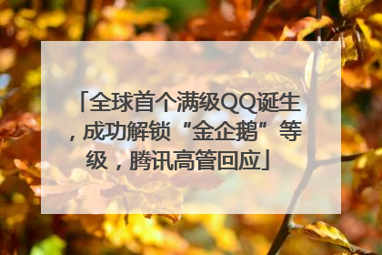 全球首个满级QQ诞生，成功解锁“金企鹅”等级，腾讯高管回应