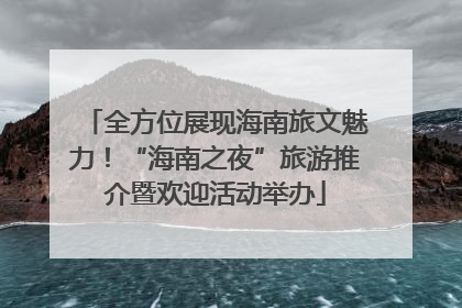 全方位展现海南旅文魅力！“海南之夜”旅游推介暨欢迎活动举办