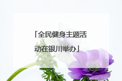 全民健身主题活动在银川举办