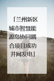兰州新区城市智慧能源岛协同耦合项目成功并网发电