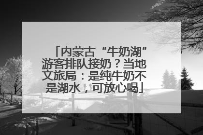 内蒙古“牛奶湖”游客排队接奶？当地文旅局：是纯牛奶不是湖水，可放心喝