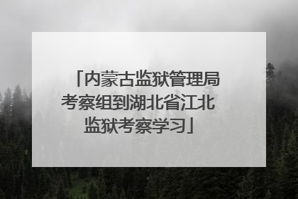 内蒙古监狱管理局考察组到湖北省江北监狱考察学习