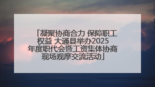 凝聚协商合力 保障职工权益 大通县举办2025年度职代会暨工资集体协商现场观摩交流活动