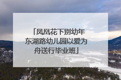 凤凰花下别幼年 东湖路幼儿园以爱为舟送行毕业班