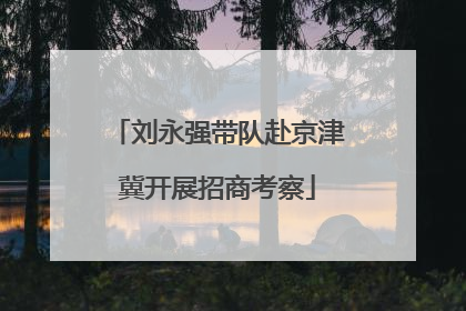 刘永强带队赴京津冀开展招商考察