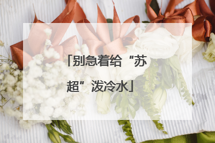 别急着给“苏超”泼冷水
