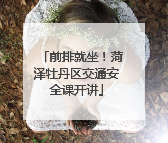 前排就坐！菏泽牡丹区交通安全课开讲