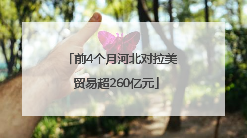 前4个月河北对拉美贸易超260亿元