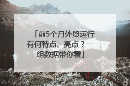 前5个月外贸运行有何特点、亮点？一组数据带你看