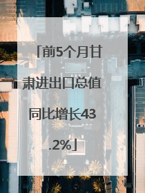前5个月甘肃进出口总值同比增长43.2%