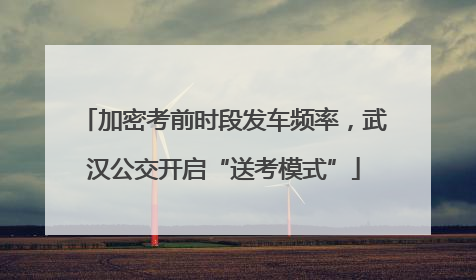 加密考前时段发车频率，武汉公交开启“送考模式”