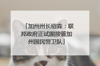 加州州长纽森：联邦政府正试图接管加州国民警卫队