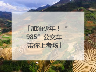 加油少年！“985”公交车带你上考场