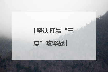 坚决打赢“三夏”攻坚战