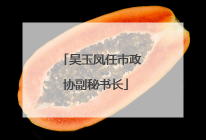 吴玉凤任市政协副秘书长