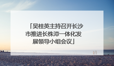 吴桂英主持召开长沙市推进长株潭一体化发展领导小组会议