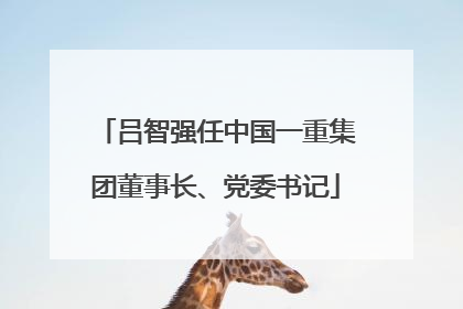 吕智强任中国一重集团董事长、党委书记