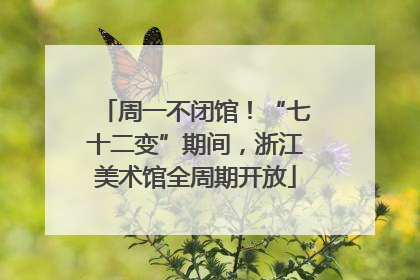 周一不闭馆！“七十二变”期间，浙江美术馆全周期开放