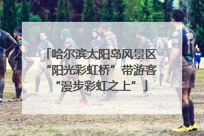 哈尔滨太阳岛风景区“阳光彩虹桥”带游客“漫步彩虹之上”