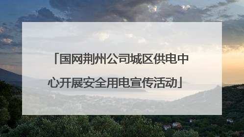 国网荆州公司城区供电中心开展安全用电宣传活动