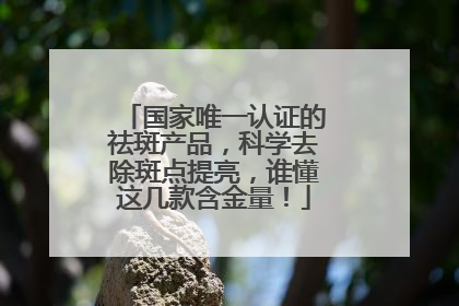 国家唯一认证的祛斑产品，科学去除斑点提亮，谁懂这几款含金量！