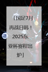 国足7月再战日韩！2025东亚杯赛程出炉