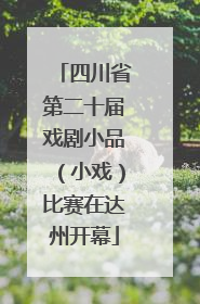 四川省第二十届戏剧小品（小戏）比赛在达州开幕