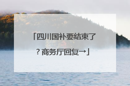 四川国补要结束了？商务厅回复→