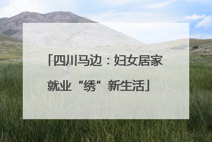 四川马边：妇女居家就业“绣”新生活