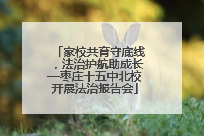 家校共育守底线，法治护航助成长—枣庄十五中北校开展法治报告会