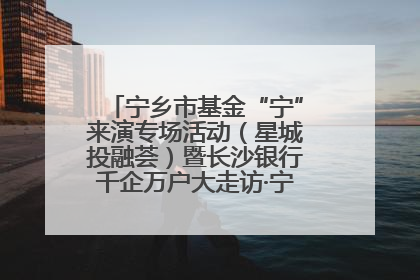 宁乡市基金“宁”来演专场活动（星城投融荟）暨长沙银行千企万户大走访·宁乡专场活动举行