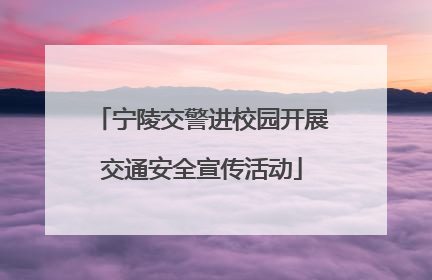 宁陵交警进校园开展交通安全宣传活动