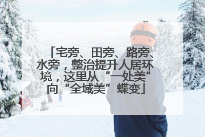 宅旁、田旁、路旁、水旁，整治提升人居环境，这里从“一处美”向“全域美”蝶变