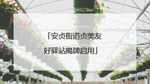 安贞街道贞美友好驿站揭牌启用